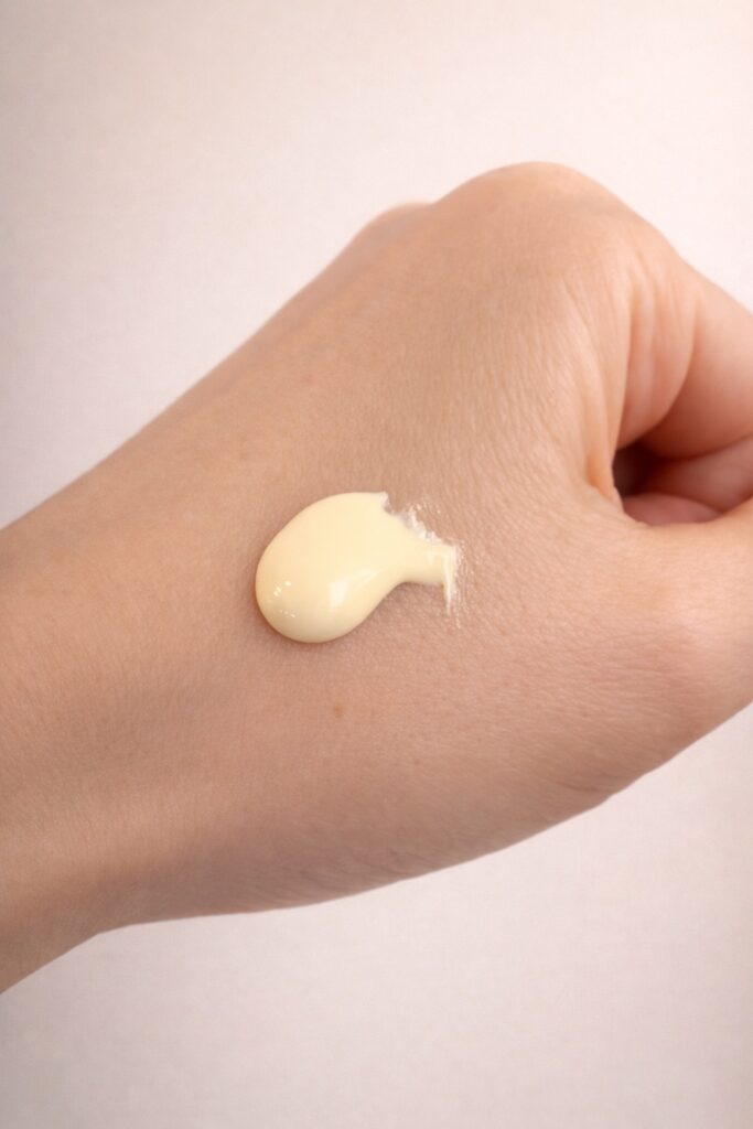 キュレルスキンリペアUVを手に出した画像